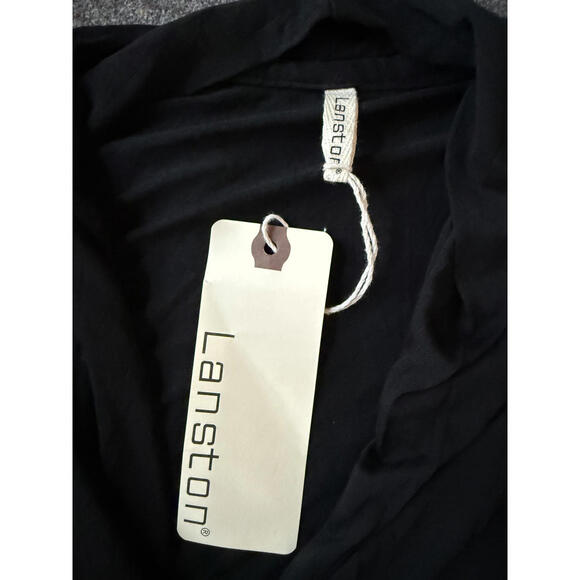 Revolve Lanston NWT Slinky Sleeveless Wrap Blouse-Size Small-Black - Picture 7 of 11